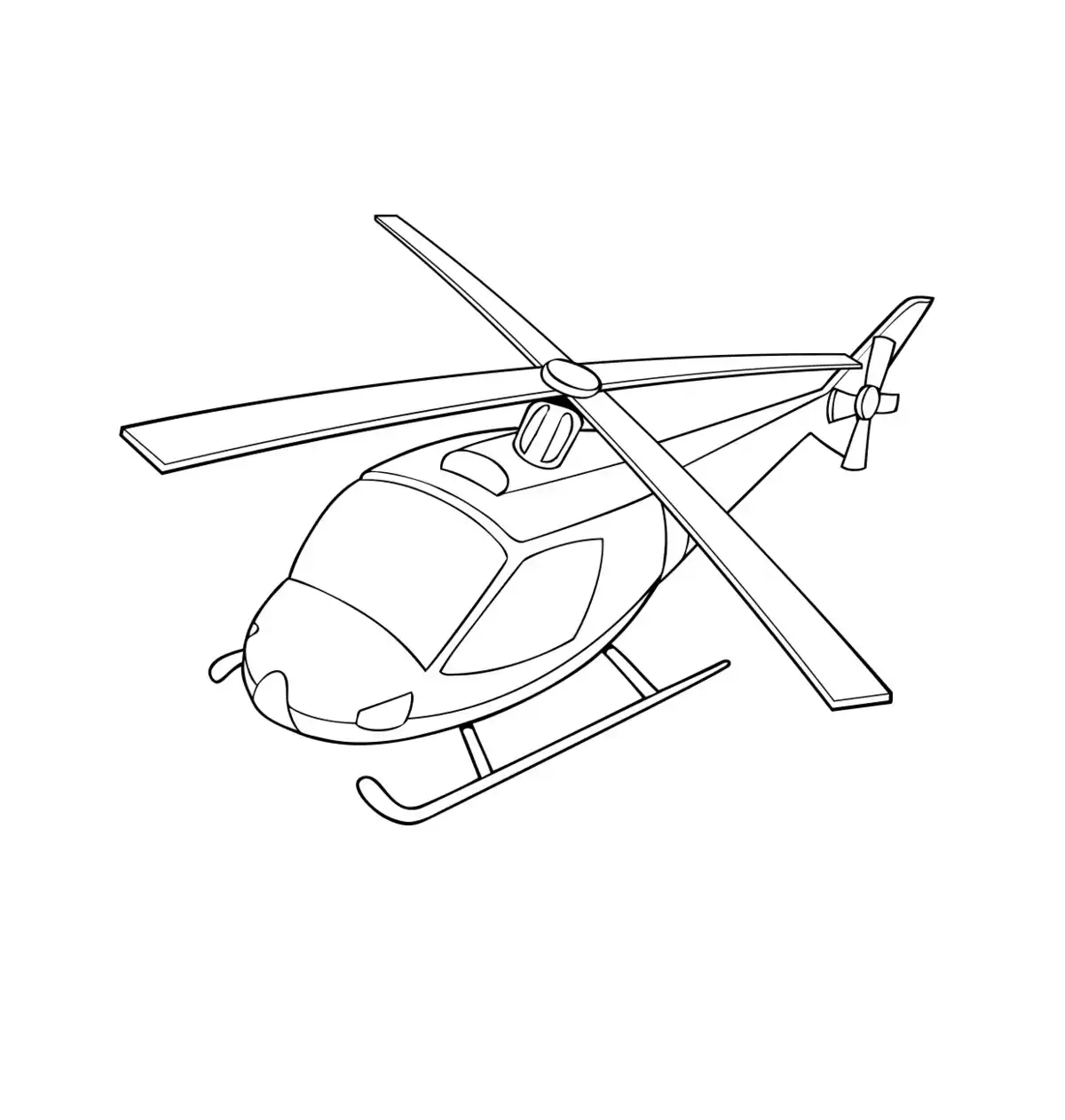 Free Coloring Pages PDF, Helicopter Kids Coloring Pages Pdf